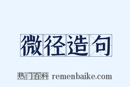 微径造句是什么意思的图片